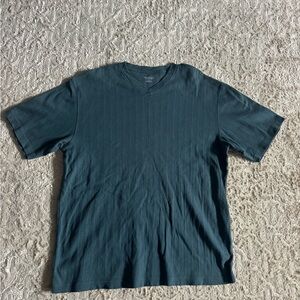 Geoffrey Beene Men's Short Sleeve V-Neck Shirt in Dark Teal